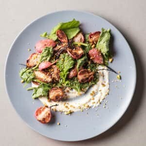 Roasted Radishes with Yogurt-Tahini Sauce