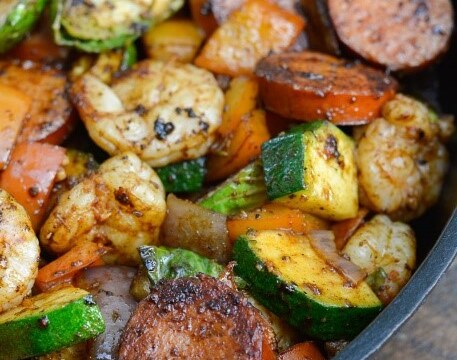 Cajun Shrimp and Sausage Skillet