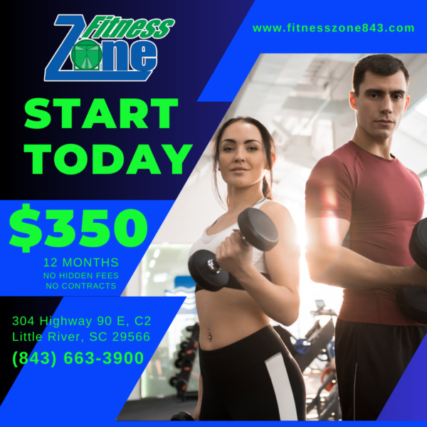 $350 year Fitness Zone membership